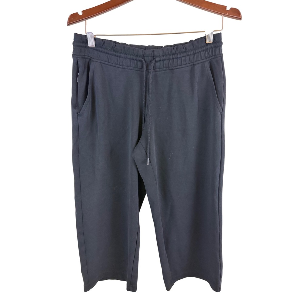 Athleta Seasoft Straight Crop Pant Women M/P Black Mid Rise